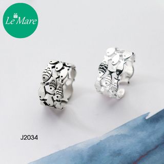 Nhẫn bạc mở cá ba hàng J2034