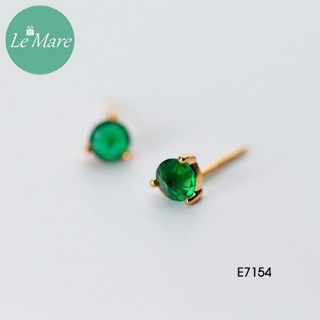 Khuyên tai Ngọc lục bảo xanh E7154
