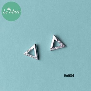 Khuyên tai tam giác đính đá lệch E6504