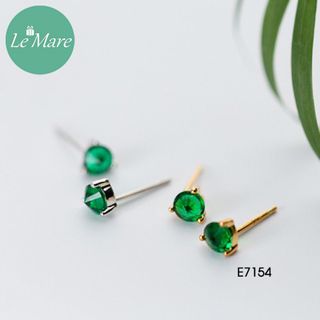Khuyên tai Ngọc lục bảo xanh E7154