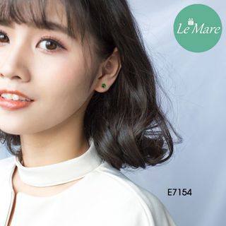 Khuyên tai Ngọc lục bảo xanh E7154