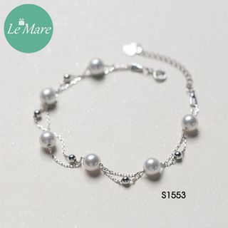 Lắc tay dây mưa kép ngọc trai S1553