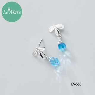 Khuyên tai Giọt nước đá xanh E9663