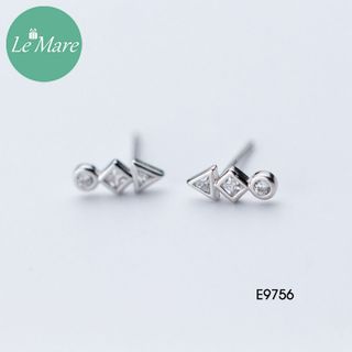 Khuyên tai tròn vuông tam giác E9756