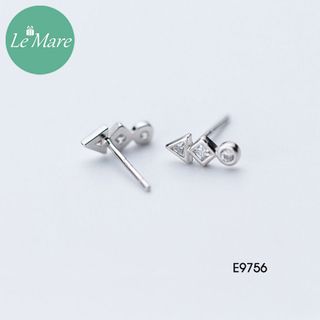 Khuyên tai tròn vuông tam giác E9756