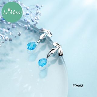Khuyên tai Giọt nước đá xanh E9663