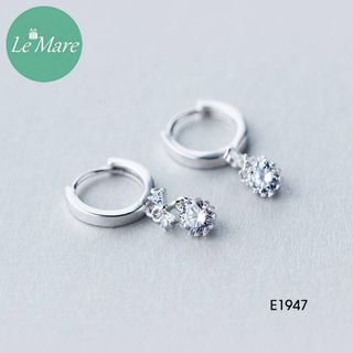 Khuyên vòng thả nơ kim cương E1947