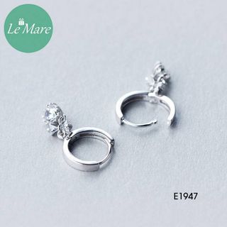 Khuyên vòng thả nơ kim cương E1947