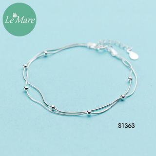 Lắc tay kép bi đốt dây hộp tròn S1363