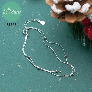 Lắc tay kép bi đốt dây hộp tròn S1363