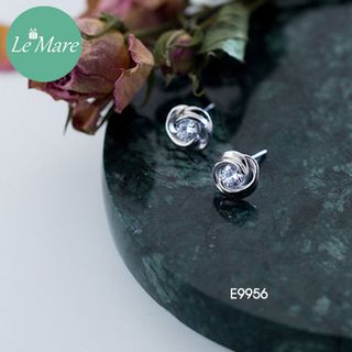 Khuyên hoa hồng đính đá E9956