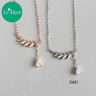 Dây chuyền lá đính đá thả titi D621
