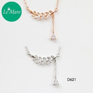 Dây chuyền lá đính đá thả titi D621