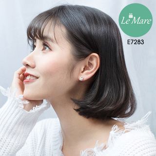 Khuyên tai hình chữ nhật ngọc trai E7283