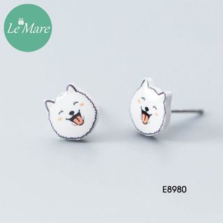 Khuyên tai Animal Cún trắng E8980