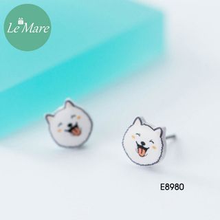 Khuyên tai Animal Cún trắng E8980