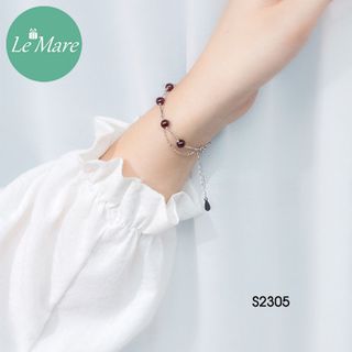 Lắc tay dây kép đá đỏ S2305