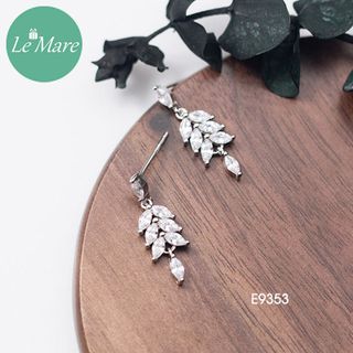 Khuyên tai thả lá đá E9353