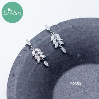 Khuyên tai thả lá đá E9353
