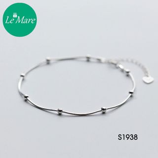 Lắc chân bi bạc dây hộp S1938
