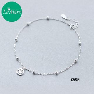 Lắc chân bi bạc mặt cười S852