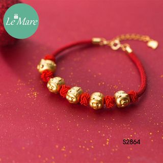 Lắc tay chỉ đỏ 5 charm S2864