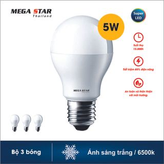 Bóng đèn Megastar LEDBulb 5W E27 6500k Ánh sáng trắng giá sỉ