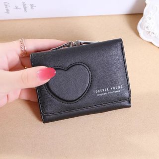 Ví bóp da nữ nhỏ mini nhiều ngăn trái tim
