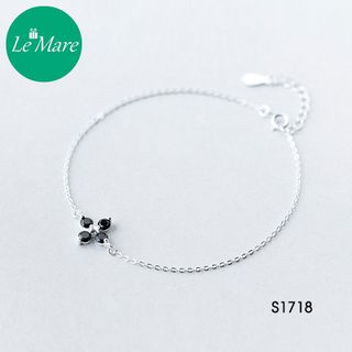 Lắc chân cỏ 4 lá đá đen S1718