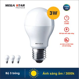 Bóng đèn Megastar LEDBulb 3W E27 6500k Ánh sáng trắng giá sỉ