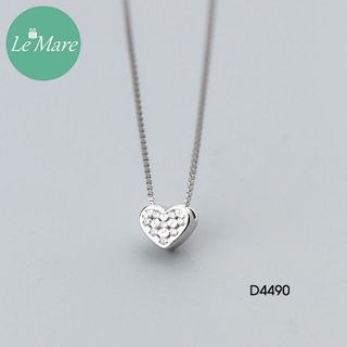 Dây chuyền dây hộp tim đính đá D4490