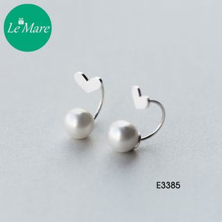 Khuyên tim vành ngọc trai E3385