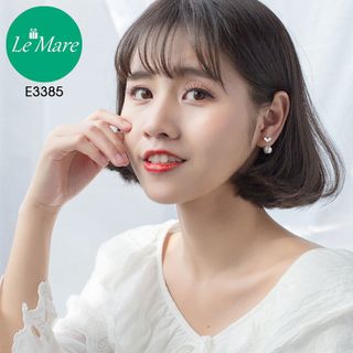 Khuyên tim vành ngọc trai E3385