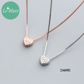 Dây chuyền dây hộp tim đính đá D4490