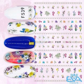 Miếng Dán Móng Tay 3D Nail Sticker Tráng Trí Hoạ Tiết Bông Hoa F539 giá sỉ