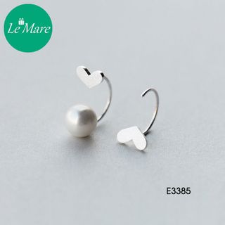 Khuyên tim vành ngọc trai E3385