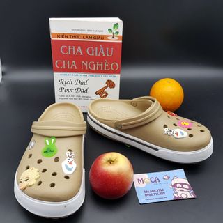 Dép crocs band nâu