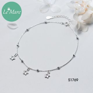 Lắc chân bi bạc sao rỗng S1769
