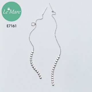 Khuyên tai hạt tròn nhỏ thả dài E7161