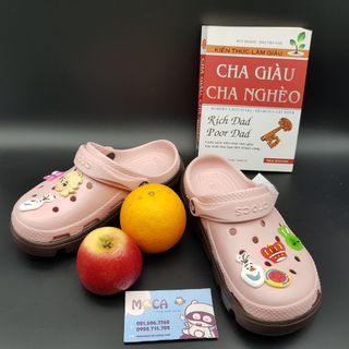 Dép crocs duet Hồng nâu