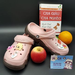 Dép crocs duet Hồng nâu