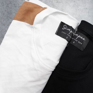 Áo thun Nam cổ tròn phối nhung - T005