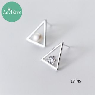 Khuyên tai Tam giác rỗng đính đá E7145