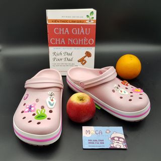Dép crocs band Hồng