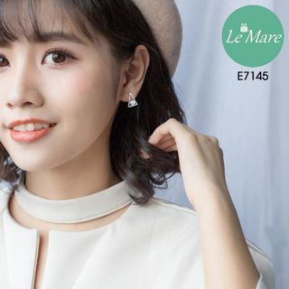 Khuyên tai Tam giác rỗng đính đá E7145