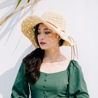 Đầm CHỮ A CỔ VUÔNG TAY PHỒNG