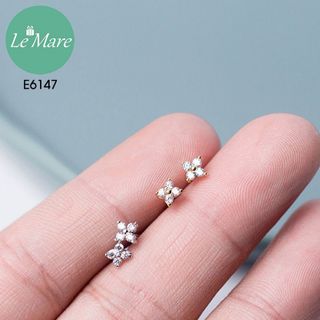 Khuyên tai hoa 4 cánh xi vàng E6147-2