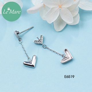 Khuyên tai bạc Diamond love E6519