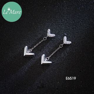 Khuyên tai bạc Diamond love E6519