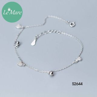 Lắc chân treo tim đá bi chuông S2644